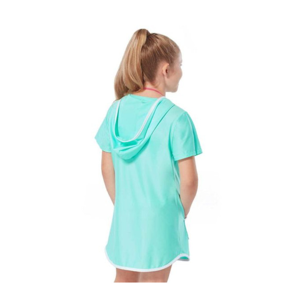 Free Country Youth Girl's Swim Sun Mesh Hooded Kangaroo Cover Up - NWT - Picture 3 of 3